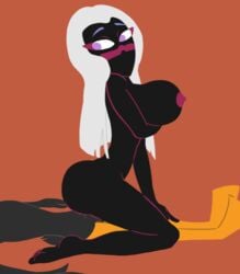 alien anthro avian bird breasts daffy_duck duck duck_dodgers duo female gloryworm hair looney_tunes male martian on_top queen_tyr'ahnee reverse_cowgirl_position sex soft_feathers warner_brothers white_hair