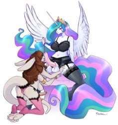 2016 2futas 4_arms 6_breasts alicorn alpha_channel animal_genitalia animal_penis anthro anthrofied areolae ass backsack balls breasts brown_hair claws cleavage clothed clothing crotchless duo equine equine_penis erect_nipples erection feathered_wings feathers friendship_is_magic furry futa_on_futa futa_only futa_sans_pussy futadom futanari futasub green_eyes hair hi_res horn horsecock huge_breasts hyper hyper_penis intersex intersex/intersex kneeling lagomorph large_ass large_breasts leash legwear licking lingerie long_hair loren_ipsun mammal multi_arm multi_breast multi_limb multicolored_hair my_little_pony navel nipples oral panties penis penis_lick penis_out petplay princess_celestia_(mlp) purple_eyes rabbit roleplay sex simple_background sitting spread_wings taint toe_claws tongue tongue_out transparent_background unifawn vein wide_hips wings