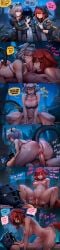 1boy 2d 2girls ai_assisted ai_generated aisouls animal_ears animal_tail anus arknights ass ass_focus ass_grab asshole balls black_bra black_panties blowjob blush bouncing_breasts bra breasts butthole caption close-up clothed_male_nude_female clothing_aside cock comic completely_nude cowgirl_position crownslayer_(arknights) deep_blowjob deep_penetration deepthroat dialogue dick doctor_(arknights) dominant domination english english_text erect_nipples erect_penis erection eye_contact fellatio female female_domination female_on_top femdom ffm_threesome grabbing grabbing_ass grabbing_own_ass grey_hair group_sex hair_ornament hairclip heart horn horns kemonomimi large_breasts large_penis legs_apart legs_spread licking_penis lingerie long_hair male motion_lines multiple_fellatio naked naughty_face night nipples nude on_top open_mouth oral oral_penetration oral_sex panties panties_aside patreon_logo patreon_username penetration penis penis_in_mouth penis_in_pussy pov pov_eye_contact pussy pussy_juice pussy_juice_drip pussy_lips red_hair riding riding_cock riding_penis saliva self_upload sex short_hair silver_hair spread_legs spreading squatting_cowgirl_position straddling sucking sucking_penis sweat sweatdrop sweating sweaty sweaty_body tail talulah_(arknights) testicle_sucking testicles text threesome trembling underwear vagina vaginal vaginal_penetration vaginal_sex wolf_ears wolf_girl wolf_tail yellow_eyes