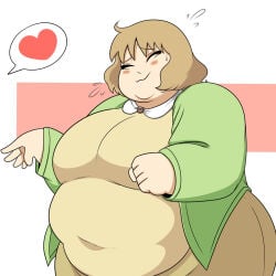 bbw big_belly big_breasts chubby cute double_chin fat nichijou obese overweight overweight_female sakurai_izumi superspoe teacher