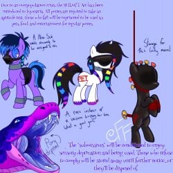 2d 2d_(artwork) asphyxia asphyxiated asphyxiation bdsm blindfold blindfolded bondage bound branding_mark chains dehumanization digital_drawing_(artwork) distopia enslaved equid equine fan_character feral fetish fizzyfox_(artist) forced_submission friendship_is_magic full_body full_body_bondage full_color full_colour gagged hanged hasbro implied_vore kinky latex mlp mouth_open muzzle_(object) muzzled my_little_pony no_humans no_sex no_visible_genitalia pegasus pony reptile rope rubber rubber_suit shackles slave snake story suffocation unicorn unwilling_prey