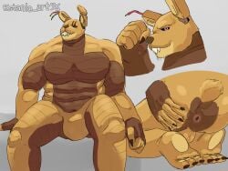 belly big_ass big_balls big_nipples big_penis bunny_ears erect_penis erection five_nights_at_freddy's_3 fnaf furry_gay furry_only gay gay_male gay_masturbation male_only
