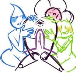 1ambiguous 2girls1futa 3girls alternate_version_available battle_for_dream_island bfdi big_penis blush blushing dickgirl flower_(bfdi) futa_on_female futanari gelatin_(bfdi) head_on_ass kmitsumi lollipop_(bfdi) long_penis nervous object_show object_shows sex spread_anus spread_ass spread_pussy sweat teardrop_(bfdi) vaginal vaginal_penetration