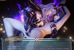 2girls 3d 3d_(artwork) 3d_model 3d_render 3dcg armpits arms_up camilla_(fire_emblem) cleavage clothed_female clothed_female_nude_female crazy_eyes crazy_female crazy_smile crossover evil_face femdom femdom_caption fingering fingering_partner fingering_pussy fire_emblem fire_emblem_awakening fire_emblem_fates fire_emblem_heroes grabbing grabbing_another's_breast grabbing_breasts insane large_breasts lesbian lesbian_conversion lesbian_domination lesbian_focus lesbian_sex long_hair lucina_(fire_emblem) nintendo nude nude_female pubes rope shaddoll_x small_breasts text text_box tied_up tits