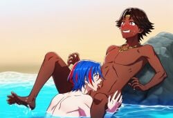 alear_(fire_emblem) alear_(fire_emblem)_(male) fire_emblem_engage fogado_(fire_emblem) male male_only navel navel_licking