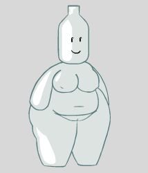 battle_for_dream_island bbw belly bfdi big_breasts bottle_(bfdi) chubby chubby_female gaywalmart69 navel object_show object_shows thick_thighs vagina