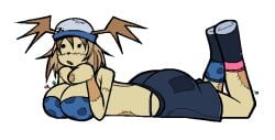 1girls huge_breasts lying oc original_character tagme ykujo