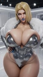 1girls 3d breasts emma_frost emma_frost_(marvel_rivals) female female_focus female_only large_breasts light-skinned_female light_skin looking_at_viewer marvel marvel_rivals solo thethiccart thick_thighs thighs wide_hips x-men