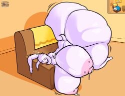1girls alternate_version_available ass ass_up barefoot chair deltarune deltarune_chapter_5 female female_only full_body huge_ass huge_breasts motion_lines mrcoco naked nude nude_female resting sleeping sleeping_on_chair solo solo_female top-down_bottom-up toriel undertale_(series)