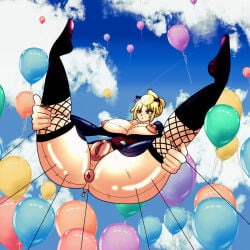 1girls balloon balloon_fetish balonojoshi big_breasts breasts expansion female female_only gintama large_breasts objectification parade parade_float pussy rubber rubber_toy rubberization transformation tsukuyo