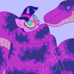 1girls 2d_(artwork) ambiguous_gender asphyxiation bondage coiling coils constriction digital_drawing_(artwork) equine fan_character feral fetish fizzyfox_(artist) friendship_is_magic hasbro hypnosis hypnotic_eyes imminent_death imminent_vore large_pred my_little_pony no_sex no_visible_genitalia oc pony reptile self_upload small_prey snake squeezing trance trapped twilight_sparkle_(mlp) unicorn unwilling_prey vore