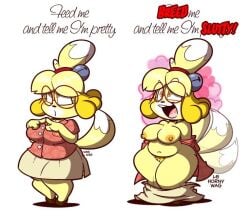 1girls animal_crossing anthro breasts ceedoubleu female furry horny isabelle_(animal_crossing) nude pubic_hair tagme