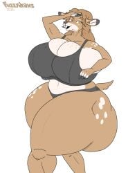 artist_request big_ass big_breasts breasts bubble_butt cleavage female fiona_fawnbags_(dullvivid) furry huge_ass huge_breasts hyper_ass hyper_breasts thick_thighs wide_hips