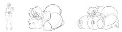 1girls balonojoshi big_ass big_breasts breasts expansion female female_only large_breasts objectification oc original_character pool_toy rubber rubber_toy rubberization transformation