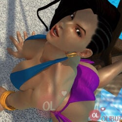 1girl 3d ass bent_over big_ass big_breasts bikini blender brazilian_female breasts capcom clothing curvy curvy_figure female_focus female_only fighting_game latina_female laura_matsuda looking_at_viewer olibuz pool seductive solo street_fighter street_fighter_v summer swimming_pool video_game_character voluptuous voluptuous_female water xnalara