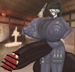 1futa areolae azami_(rainbow_six) balls big_areola big_balls big_breasts big_cock big_nipples big_penis big_testicles breasts brown_hair censored cock dark_balls dark_hair dark_penis dickgirl erect_nipple erect_nipples erect_penis erection futa_only futanari intersex long_hair long_penis nipples penis rainbow_six_siege scrotum smegma solo solo_futa testicles urethra veiny_balls veiny_penis