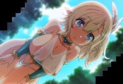 1girls anime_screencap areolae blonde_hair breasts bunnywalker clothing elf elf_female hips inverted_nipples large_areolae large_breasts lewd_elf nipples ova pointy_ears revealing_clothes screencap screenshot stitched sukebe_elf_tanbouki t-rex_(animation_studio) thick_thighs thighs tummy wide_hips