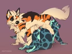 absurd_res all_fours anal anal_knotting anal_sex anthro anthro_on_feral anthro_penetrated arcanine ass balls belly blush bodily_fluids canid canine claws cum cum_in_ass cum_inside digitigrade dragon duo feral feral_penetrating feral_penetrating_anthro finger_claws generation_1_pokemon genital_fluids genitals hi_res knot knot_tugging knotted_penis knotting leaking_cum looking_pleasured male male/male male_on_feral male_penetrated male_penetrating male_penetrating_male mammal minty_(mintyderg) mintyderg mythological_creature mythological_scalie mythology nintendo overweight overweight_male penetration penis pokemon pokemon_(species) quadruped rethex scalie sex size_difference toe_claws zoophilia