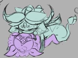 cookie_run cookie_run_ovenbreak female genderless hydrangea_cookie lotus_dragon_cookie nonbinary pornography yuri
