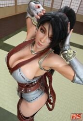 1girls 3d ass big_ass big_breasts black_hair breasts brown_eyes dead_or_alive female female_only hagiwara_studio long_hair momiji_(ninja_gaiden) ninja_gaiden ponytail shiny_skin solo tagme thick_thighs wide_hips
