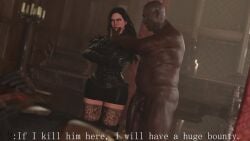1boy1girl 1girls 2boys 3d alternate_ass_size alternate_breast_size animated ass bald bed bedroom big_ass big_breasts big_penis bikini_top black_hair bouncing bouncing_ass breasts cheating choker clothed clothed_female_nude_male clothed_male cock cuckold cuckolding dark-skinned_male dark_skin dialogue dubious_consent english english_dialogue english_text female female_penetrated from_behind from_behind_position geralt_of_rivia highres huge_breasts huge_cock interracial light-skinned_female light_skin longer_than_one_minute male male/female male_penetrating male_penetrating_female netorare nikenike pale-skinned_female pale_skin partially_clothed penetration penis queen_of_spades questionable_consent raceplay sex shorter_than_two_minutes sleeping sound standing standing_sex stiletto_heels straight straight_sex tagme text the_witcher_(series) the_witcher_3:_wild_hunt veiny_penis video violet_eyes white_hair yennefer