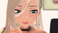 1boy 1girls 3d_animation animated blonde_female blonde_hair censored delinquent_mother_(flim13) earrings female flim13 lip_focus lips lipstick original original_character sound tagme video
