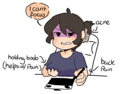 drawing_tablet female female_only holding_boobs holding_breast holding_object self_insert white_female white_skin