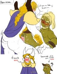 2_horns absurd_res age_difference anal anal_sex anthro asgore_dreemurr beard belly_hair blonde_hair blush bodily_fluids body_hair boss_monster_(undertale) bovid caprine chest_hair clothed clothing dialogue duo facial_hair flashback gerson goat green_body hair happy_trail hi_res horn male male/male mammal partially_clothed penetration penile penile_penetration penis_in_ass question_mark reptile rofuck_(artist) scalie spanish_text sweat tail text translated turtle undertale undertale_(series)