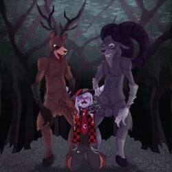 3boys 6_pack 99_nights_in_the_forest abs anthro anthro_male anthro_on_anthro anthro_only antlers arcticvolt background balls baseball_cap beard big_horns black_antlers black_arms black_clothing black_shirt blue_eyes blue_eyes_male boner boner_in_pants boner_under_clothes boots brown_body brown_fur bunny cap checkered_clothes checkered_jacket clothed/nude clothes clothing cock cum cum_in_clothes cum_in_pants dead_tree dead_trees deer deer_(99_nights_in_the_forest) dick digital_media_(artwork) dubcon dubious_consent erection erection_under_clothes erection_under_clothing floppy_ears foreskin forest forest_background fully_clothed fully_clothed_male fur furry furry_male furry_on_furry furry_only gay genitals grabbing_arm gradient_arms grey_body grey_fur grin grinning group group_sex hat hooves horn horns jacket kneeling lagomorph lanky long_arms male male_anthro male_furry male_only naked navel necklace necktie night night_time nighttime no-human no_human no_humans no_penetration non-human non-human_only oc on_knees only_furry only_male open_jacket open_mouth original_character outdoors outdoors_nudity outdoors_sex patterned_clothing penis penis_in_pants pink_inner_ear pink_nose png pocket_chain possible_rape questionable_consent rabbit ram ram_(99_nights_in_the_forest) ram_horn ram_horns red_clothing red_tongue roblox roblox_game semen sex shirt six_pack six_pack_abs size_difference smile smiling standing standing_up tall testicles threesome tie tongue tongue_out tree trees trio uncircumcised uncircumcised_penis uncut uncut_penis vein veiny_penis video_games white_body white_fur