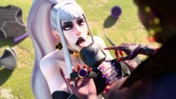1futa 1girls 3d before_oral big_penis bimbo blender choker collar crossed_eyes discarded_clothing femsub fingerless_gloves futadom futanari handjob jewelry kiss_mark league_of_legends lipstick_mark lipstick_on_penis lipstick_ring lipstick_smear looking_up missyastrea nipple_piercing noxus on_knees purple_eyes queen_of_spades self_upload syndra