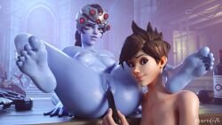 2024 2girls 3d anus asshole blonde_female blue_skin breasts breasts_out brown_hair completely_nude_female dildo feet female female_focus female_only foot_fetish foot_focus imminent_vaginal legs_apart maroketh3d nude nude_female overwatch overwatch_2 pussy short_hair soles solo solo_female solo_focus tracer vagina widowmaker
