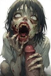 ai ai_generated blowjob cock female horror male monster_girl necrophilia nightmare_fuel nightmare_waifu oral oral_sex penis zombie_girl