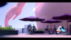 1girl activision ass big big_ass big_boobs big_breasts bikini bikini_top blizzard_entertainment breasts british british_female brown brown_hair building buildings city clothed difference extreme female flag giant giant_female giantess gigaenjoyer gigantic gigantic_breasts hair height huge light light-skinned macro overwatch overwatch_2 scrag_tracer size skin tagme tracer video voluptuous_body voluptuous_female
