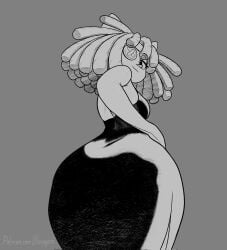 artist_request black_dress booty cake caked_up glitch_productions mafia patreon patreon_username ragatha_(the_amazing_digital_circus) round_ass the_amazing_digital_circus thick_ass