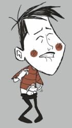 biting_lip clown gloves masturbation mime mostly_clothed pants_down solo_male style_emulation tagme wes wes_(don't_starve)