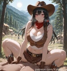 ai_generated black_hair patreon patreon_username red_eyes tifa_lockhart xzollosez
