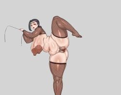 1girls asa_(teng_zi) big_areola breasts cgi female gigantic_breasts gilf green_skin hairy hairy_anus hairy_pussy legs_spread mikiko_(tail_of_desire) monster_boy monster_girl tagme tagme_(character) tail tail_of_desire