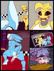 absurd_res ahe_gao anal anal_fisting anal_fluids anal_juice_drip anal_juice_on_sex_toy anal_masturbation anal_sex angry animatronic anthro anus areola ass avian bib big_areola big_breasts big_butt bird black_eyes blue_body bodily_fluids bovid breast_milking breasts buckteeth canid canine canine_teeth caprine chicken clothing comic cum cum_drip cum_on_face cum_string cumshot dripping ejaculation endoskeleton english_text erection eyelashes feet female female_penetrating female_penetrating_male fisting five_nights_at_freddy's five_nights_at_freddy's_2 foot_fetish foot_in_ass foot_insertion footing fox futanari galliform gallus_(genus) genital_fluids genitals green_eyes group hair hand_on_floor heterochromia hi_res humanoid improvised_sex_toy intersex jim_the_lamb knot lactating lagomorph leporid lipstick long_ears long_hair looking_back looking_pleasured machine makeup male male/female male_penetrated mammal mangle_(fnaf) masturbation milk milk_drip nude object_in_ass orgasm orgasm_face panties penetration penis phasianid pizzeria poking_penis precum presenting presenting_anus presenting_hindquarters rabbit raised_tail recording recording_sex recording_video red_cheeks robot saliva saliva_string scenario scottgames screaming serious serious_face sex sharp_teeth sheep short_tail simple_background spiral_eyes spread_legs spreading static surprise surprised_expression tablet tail teeth tentacle text thick_thighs tongue tongue_out toy_bonnie_(fnaf) toy_chica_(fnaf) twtr underwear uniform vein veiny_knot veiny_penis white_body yellow_body yellow_eyes