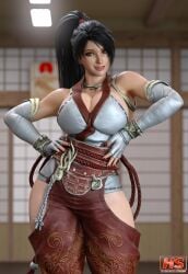 1girls 3d ass big_ass big_breasts black_hair breasts brown_eyes dead_or_alive female female_only hagiwara_studio long_hair momiji_(ninja_gaiden) ninja_gaiden ponytail shiny_skin solo tagme thick_thighs wide_hips