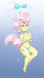 1girls 2018 anthro barefoot bikini bikini_removed bikini_top_removed biped breasts clothed clothing covering covering_breasts covering_self cutie_mark digital_media_(artwork) equid feet female fluttershy_(mlp) flutterthrash friendship_is_magic hair hasbro hi_res holding_breath mammal my_little_pony simple_background solo swimming swimwear swimwear_removed topless topless_anthro topless_female two-piece_swimsuit underwater wardrobe_malfunction water wide_hips