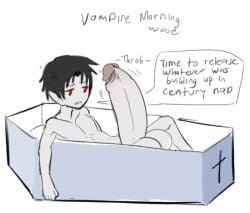 1boy cock grey_skin greyscale penis tagme vampire