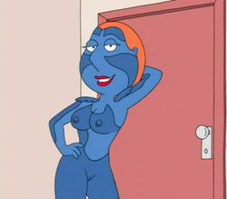 1girls accurate_art_style cosplay edit family_guy female female_only lois_griffin marvel mystique mystique_(cosplay) photoshop solo tagme x-men