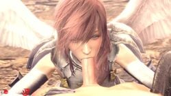 1boy 1girls 3d angel angel_wings animated eclair_farron erection fellatio female final_fantasy final_fantasy_xiii long_hair male no_sound oral penis pink_hair pockyinsfm pov source_filmmaker straight video video_games wings