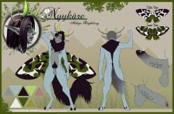 antennae_(anatomy) antlers back_wings blightling erunroe fairy foreskin genitals horn humanoid_pointy_ears insect_wings male neck_tuft nude_male penis pointy_ears reference_guide retracted_foreskin shoulder_hair tuft uncircumcised wings
