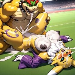 ai_generated bowser digimon_(species) digimon_tamers domination furry mario_(series) milf renamon sexfight