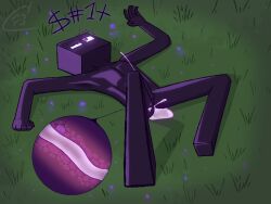 1boy cclover enderman gay glowing glowing_cum humanoid implied_yaoi male male_only minecraft orgasm orgasm_face solo