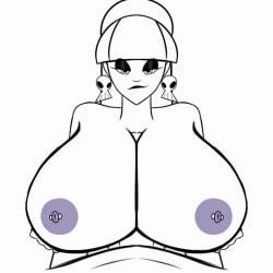 1boy 1boy1girl 1girls 2d 2d_animation animated animated_gif big_breasts black_and_white breasts cum cum_on_breasts cum_on_face cum_on_hair cynical_emo earrings emo emo_girl female gif goth goth_girl large_breasts lindel_dollice_quilten looking_at_viewer male male/female original_character paizuri paizuri_lead_by_female paizuri_on_lap penis penis_between_breasts pov smiling_at_viewer smirk straight titjob tittyfuck