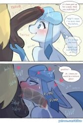 2_panel_comic akibun anthro anthro_on_anthro anthrofied ball_fondling balls balls_deep big_penis blue_body blush braixen close-up comic deep_penetration deep_throat describing_another describing_genitalia describing_penis describing_size dialogue doubt eeveelution english_text erection eyebrows faceless_character faceless_male fellatio femboy first_time_fellatio fondling foreskin generation_4_pokemon generation_6_pokemon genitals glaceon good_boy head_in_crotch heart_eyes heart_symbol hi_res humanoid_genitalia humanoid_penis inexperienced looking_at_another looking_at_another's_genitalia looking_at_another's_penis looking_at_genitalia looking_at_partner looking_at_penis looking_up looking_up_at_another looking_up_at_partner male male/male nintendo noisy_oral nude onomatopoeia oral oral_penetration penetration penile penile_penetration penis penis_on_face pent_up pokemon pokemon_(species) pokemorph praise raised_inner_eyebrows self_doubt sex shaft_divide shaking shivering side_view slurping solo_focus sound_effects speech_bubble sucking talking_to_another talking_to_partner text thought_bubble throbbing throbbing_penis tremble_spikes trembling twitching x-ray_view