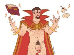 bara blush chest_hair cum_drip dilf doctor_strange doctor_strange_(marvel_rivals) flaccid flaccid_penis gay hairy hairy_armpits hairy_chest hairy_male male male_only male_pubic_hair marvel marvel_comics marvel_rivals muscles muscular muscular_male nude penis solo solo_male sorcerer sweating sweaty_body thongzitto veiny_penis yaoi
