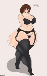 1girls huge_ass jacknova093 lingerie tagme thick_thighs